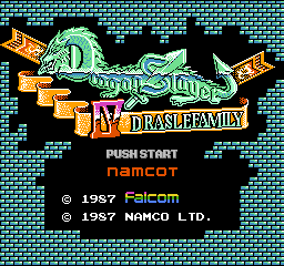 Dragon Slayer 4 - Drasle Family (Japan) Title Screen